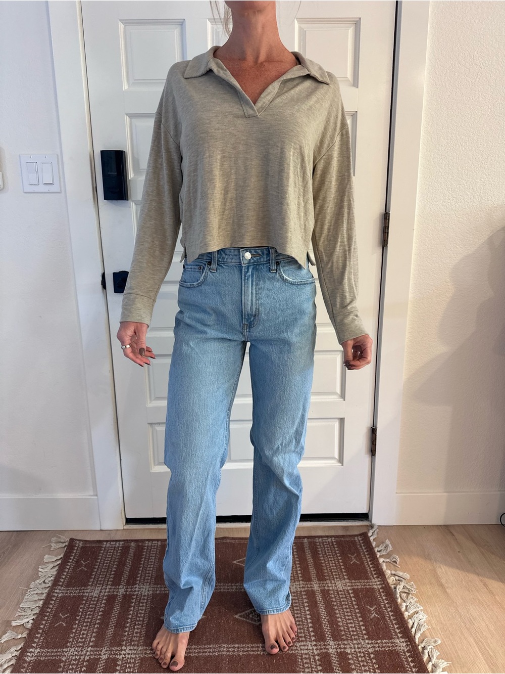 Abercrombie & Fitch Light Wash Straight-Leg Jeans